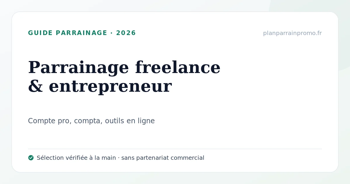 Meilleur parrainage pour freelance et entrepreneur en 2026