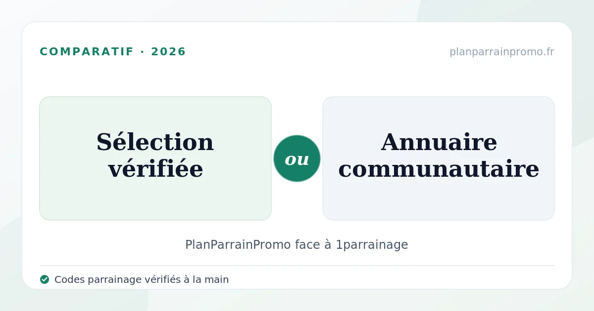 1parrainage avis 2026 : comparaison avec PlanParrainPromo
