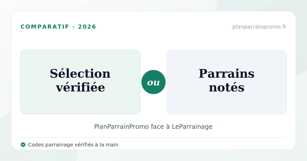 LeParrainage avis 2026 : comparaison avec PlanParrainPromo