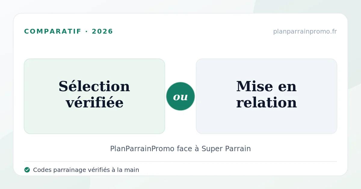 Super Parrain avis 2026 : comparaison avec PlanParrainPromo