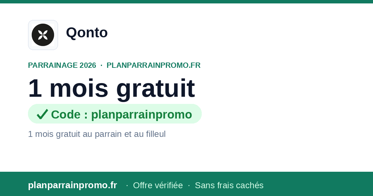 Parrainage Qonto 2026 : jusqu'à 160 € parrain et filleul
